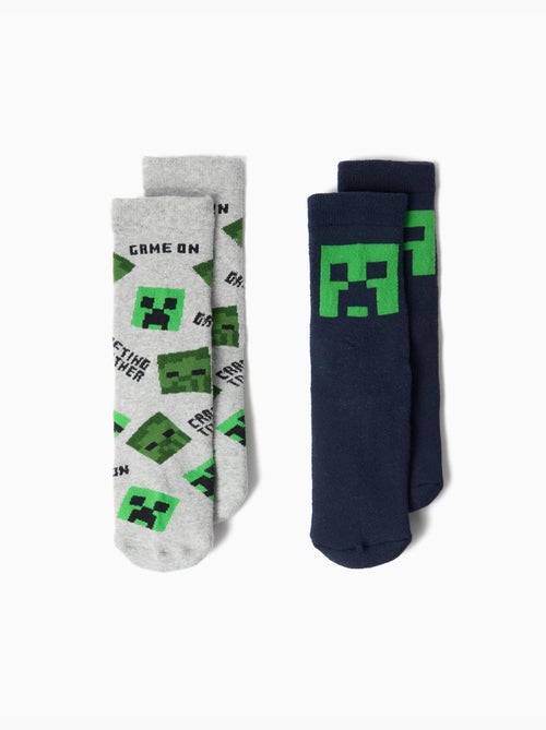 Pack 2 paires de chaussettes 'minecraft', mo fashion - Kiabi