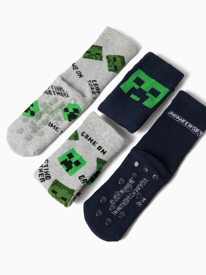 Pack 2 paires de chaussettes 'minecraft', mo fashion Multicolore - Kiabi