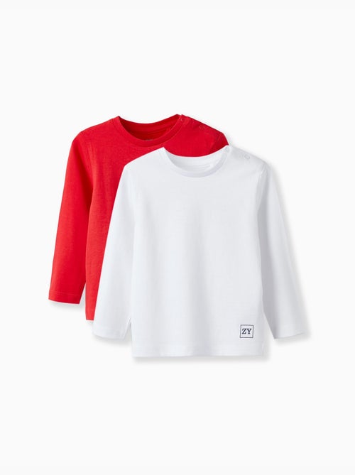 Pack 2 T-shirts à manches longues - Kiabi
