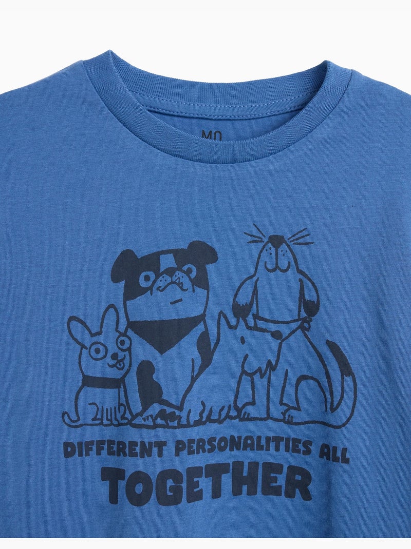 Pack 2 t-shirts, mo fashion Blauw - Kiabi