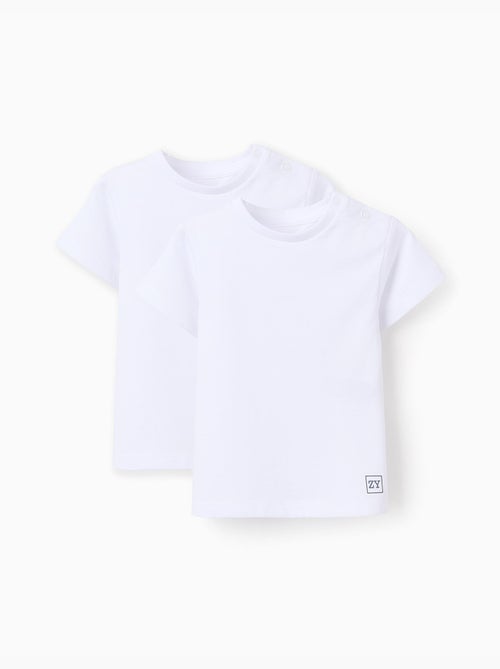 Pack 2 T-shirts Unis en Coton - Kiabi
