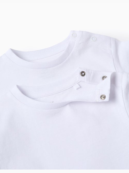Pack 2 T-shirts Unis en Coton - Kiabi