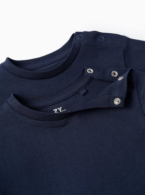 Pack 2 T-shirts Unis en Coton - Kiabi