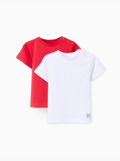 Pack 2 T-shirts Unis en Coton - Kiabi