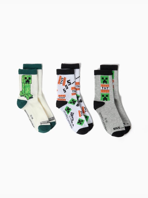 Pack 3 paires de chaussettes 'minecraft', mo fashion - Kiabi