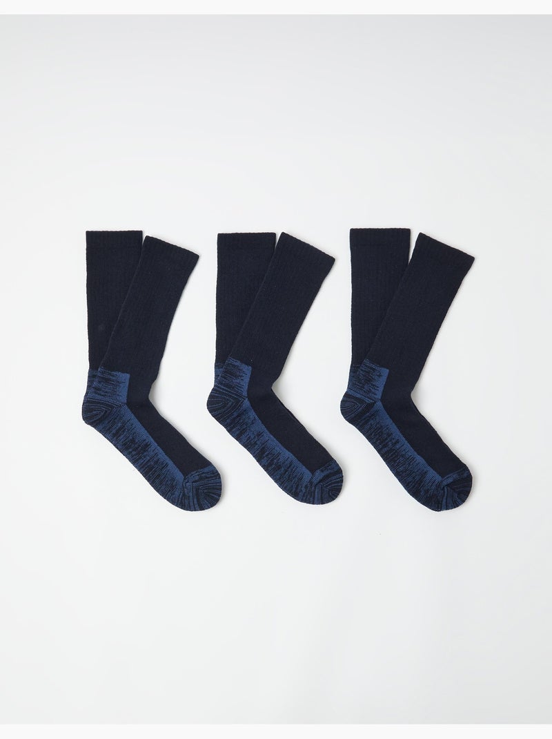Pack 3 paires de chaussettes, MO Fashion Bleu - Kiabi