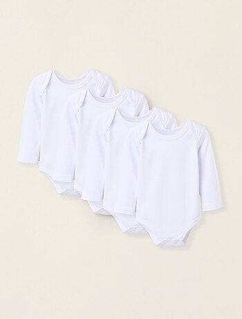Pack 4 Bodies Unis peigné en Coton