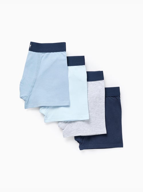 Pack 4 Boxers Unis - Kiabi