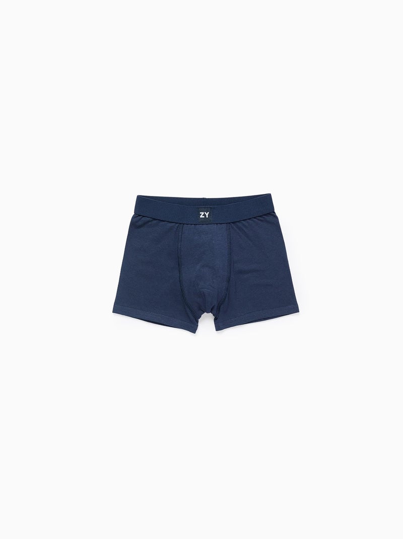 Pack 4 Boxers Unis Multicolore - Kiabi