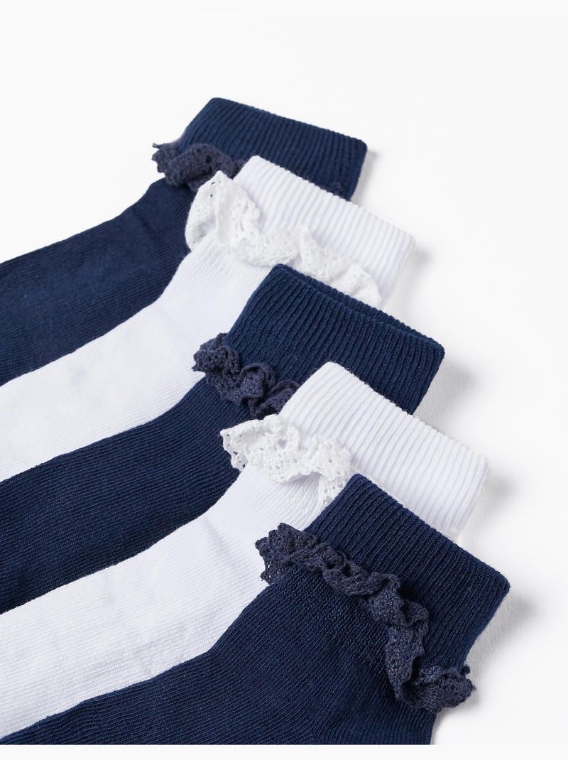 Pack 5 Paires de Chaussettes avec Crochet Multicolore - Kiabi