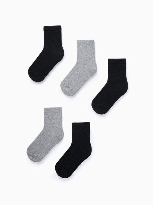 Pack 5 Paires de Chaussettes Unies - Kiabi