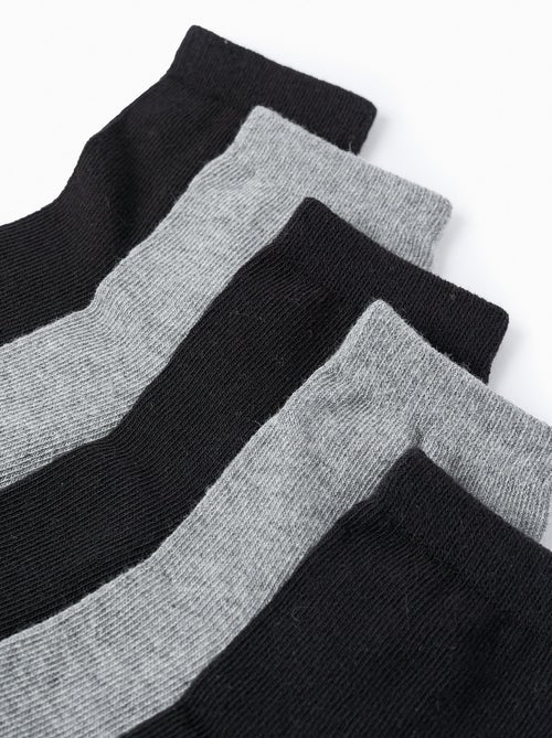 Pack 5 Paires de Chaussettes Unies - Kiabi