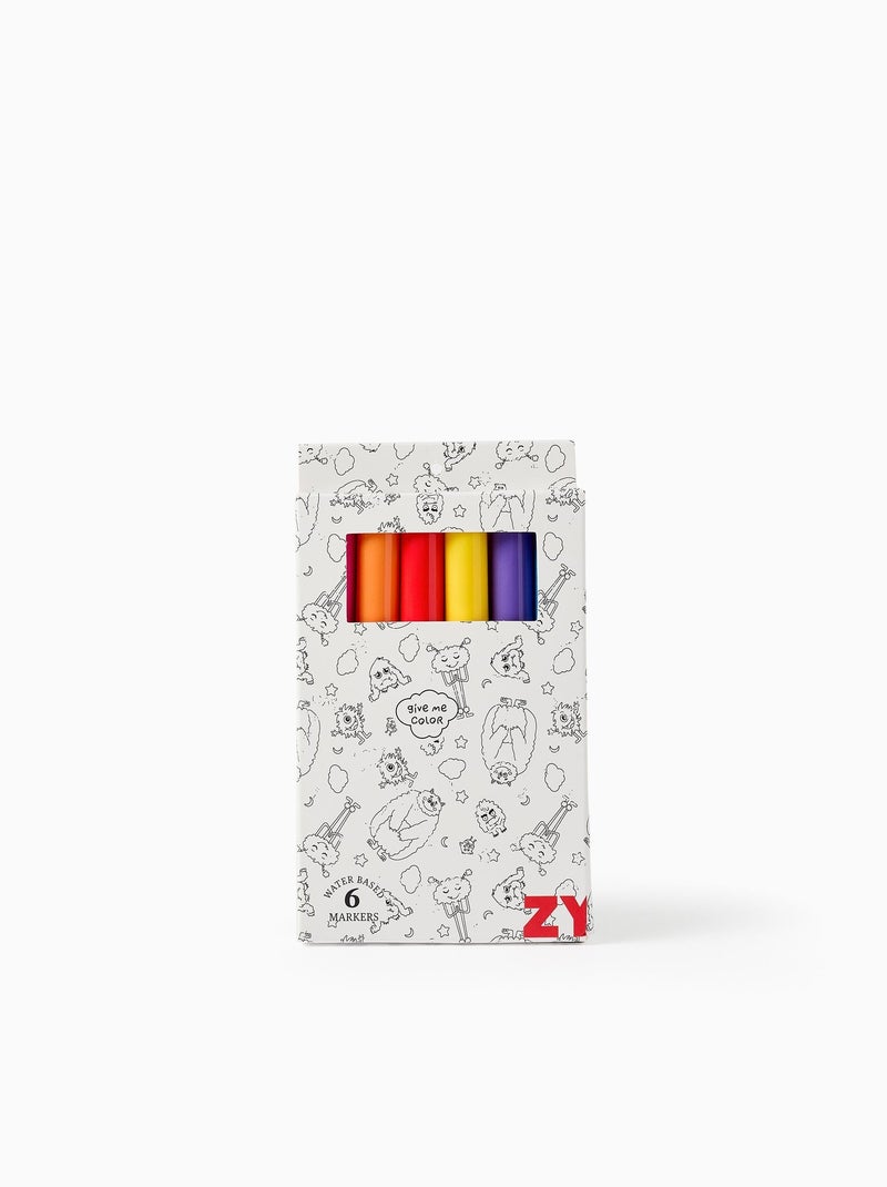 Pack 6 marqueurs à leau Multicolore - Kiabi