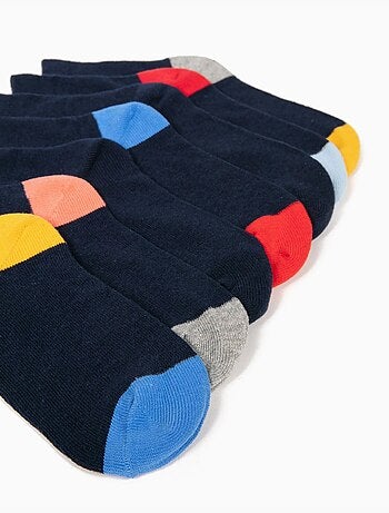 Pack 7 Paires de Chaussettes avec Détails Colorés