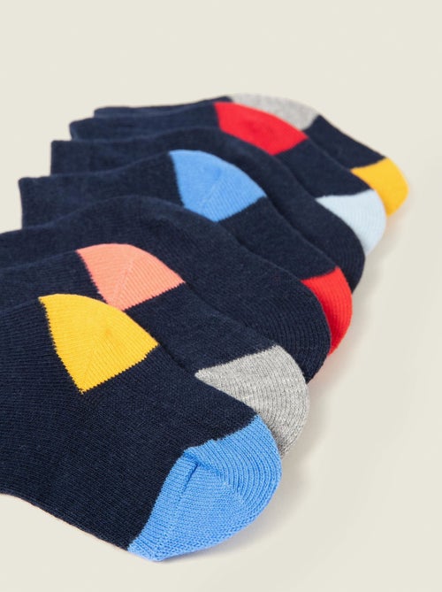 Pack 7 Paires de Chaussettes avec Détails Colorés - Kiabi