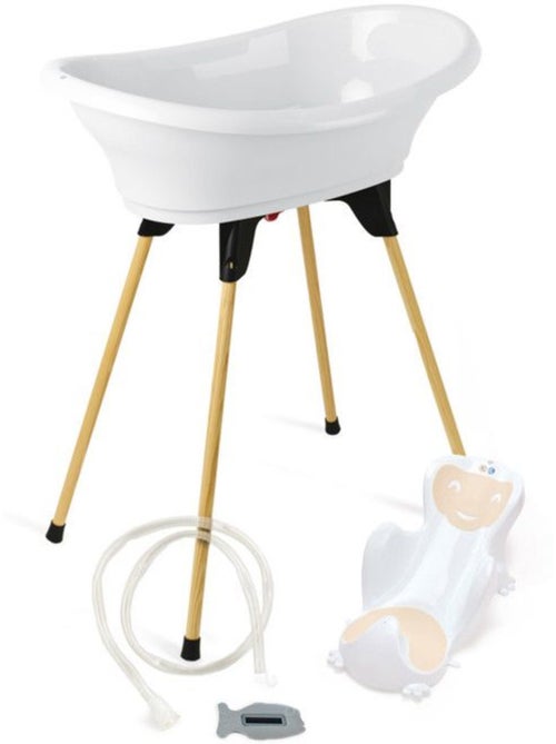 Pack baignoire thermobaby vasco 5 en 1 blanc muguet - fabriqué en france - Kiabi
