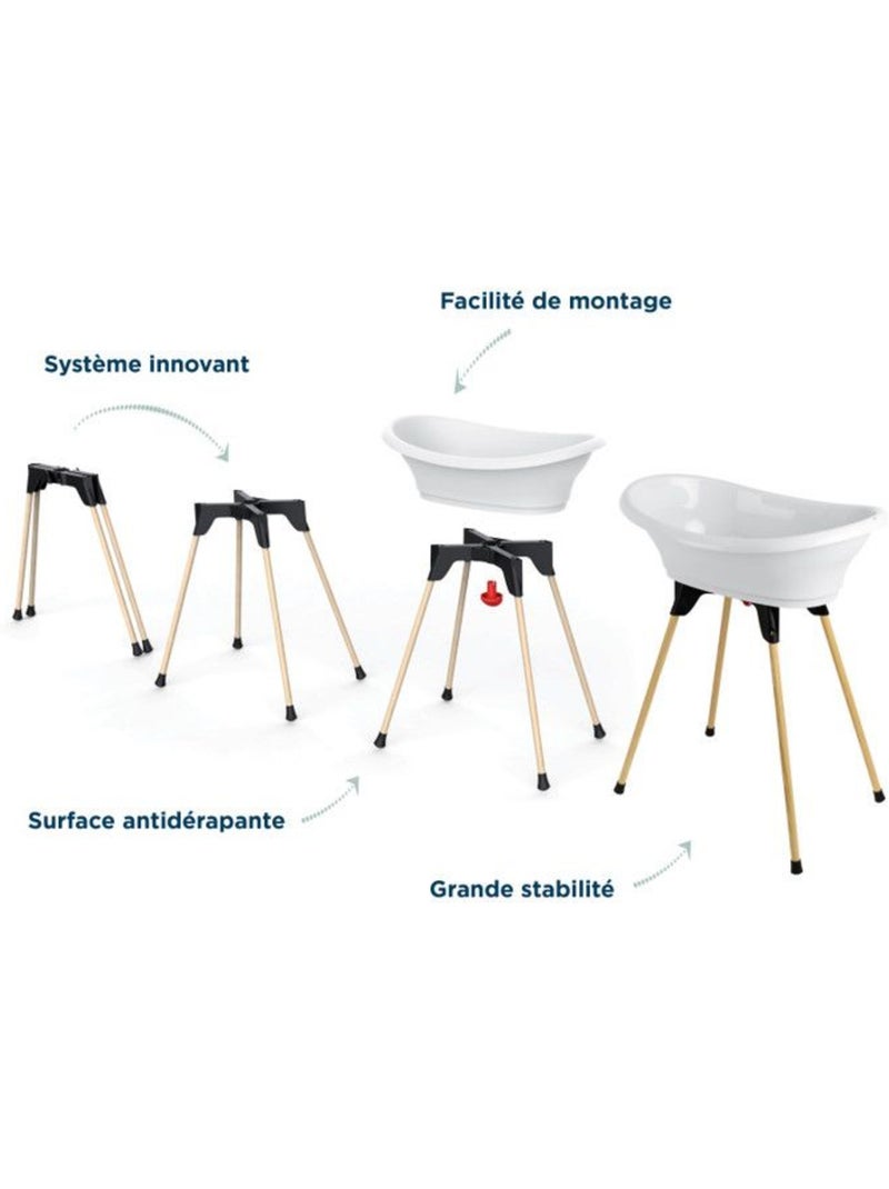 Pack baignoire thermobaby vasco 5 en 1 blanc muguet - fabriqué en france Blanc - Kiabi