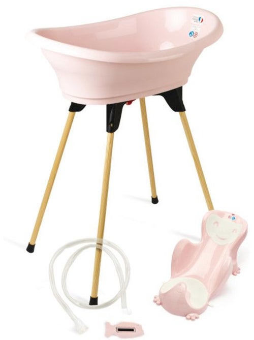 Pack baignoire thermobaby vasco 5 en 1 rose poudre - fabriqué en france - Kiabi