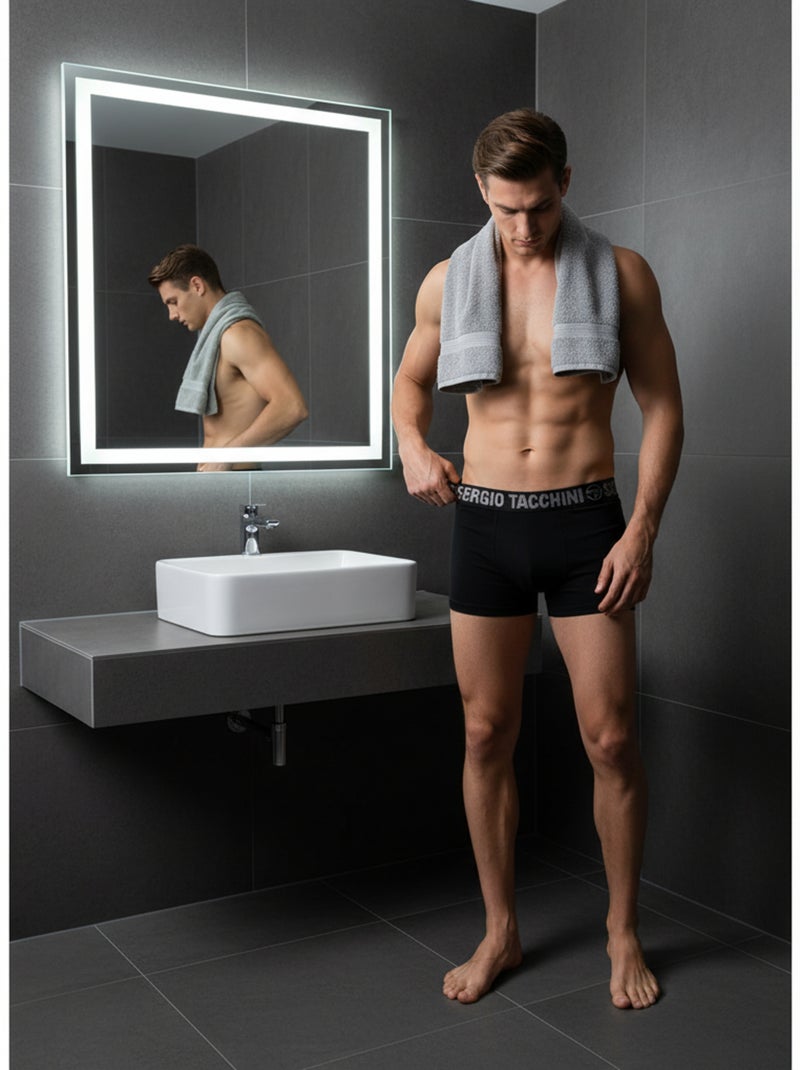 Pack Boxer Homme SERGIO TACCHINI (Lot de 6 ) Noir Gris Bleu - Kiabi