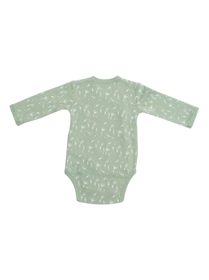 Pack de 2 bodies manches longues Vert - Kiabi