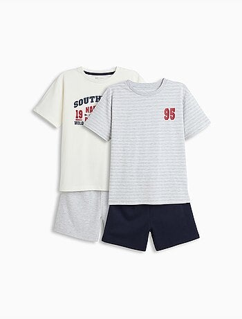 Pack de 2 pyjamas en jersey, MO Fashion