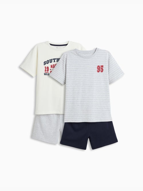 Pack de 2 pyjamas en jersey, MO Fashion - Kiabi Pack de 2 pyjamas en jersey, MO Fashion - Kiabi