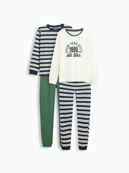 Pack de 2 pyjamas en maillot, mo fashion - Kiabi Pack de 2 pyjamas en maillot, mo fashion - Kiabi