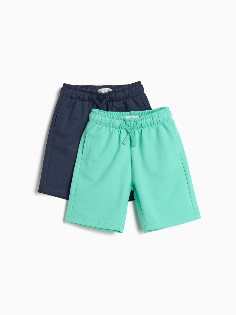 Pack de 2 shorts, mo fashion Vert - Kiabi