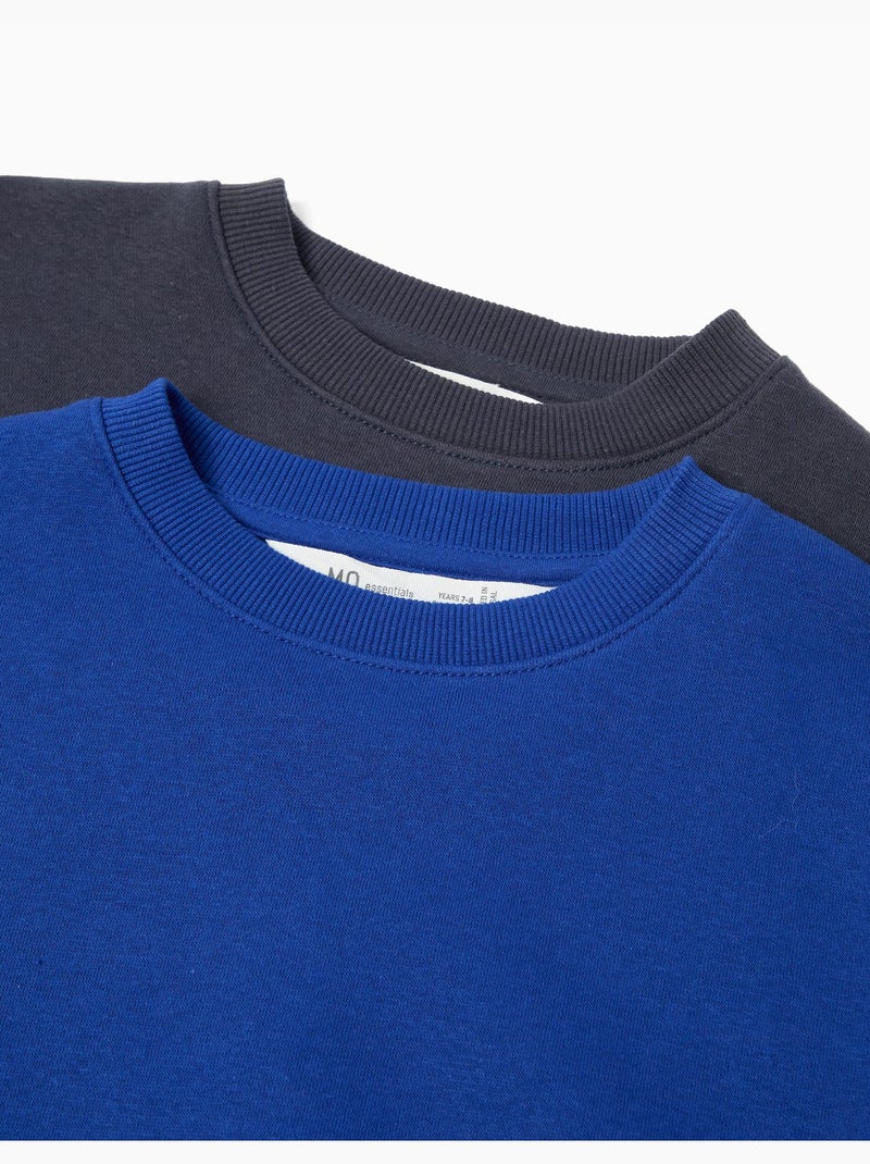 Pack de 2 sweats, MO Fashion Bleu - Kiabi