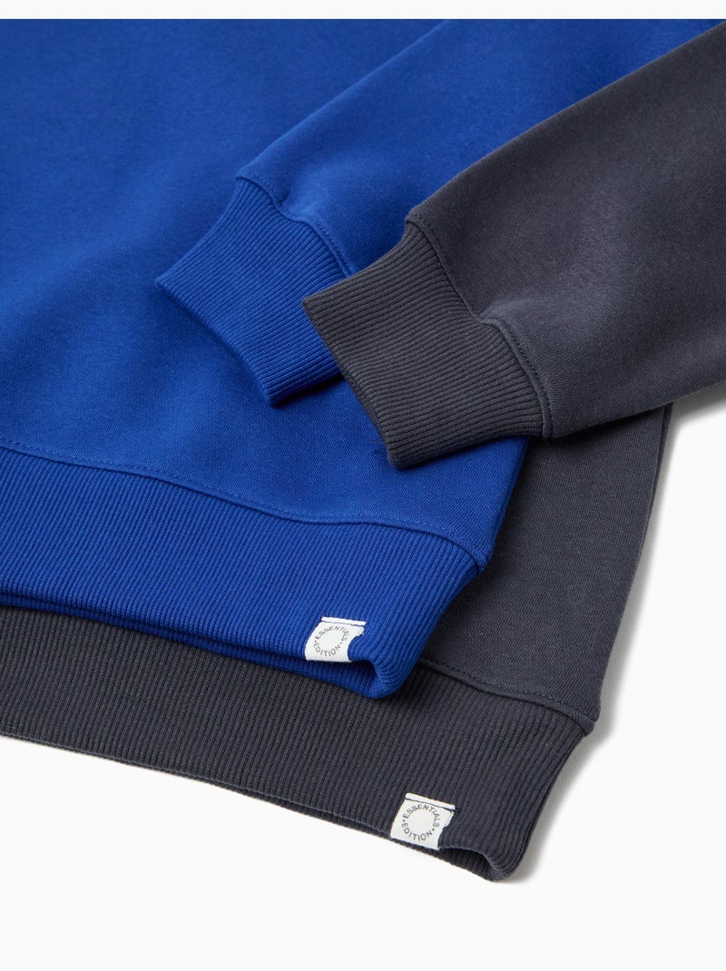 Pack de 2 sweats, MO Fashion Bleu - Kiabi