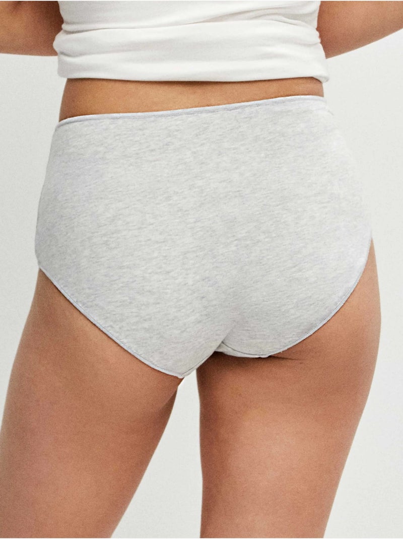 Pack de 3 bragas altas en tejido de algodón Multicolor - Kiabi