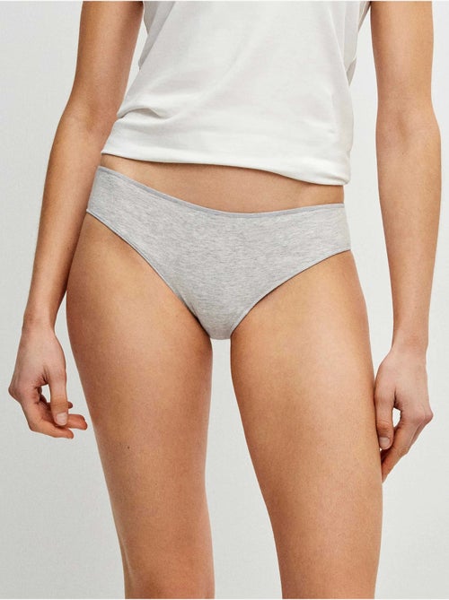 Pack de 3 bragas clásicas en tejido de algodón - Kiabi