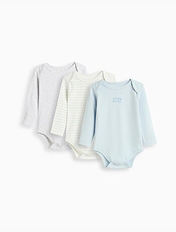 Pack de 3 combinaisons à manches longues, mo fashion