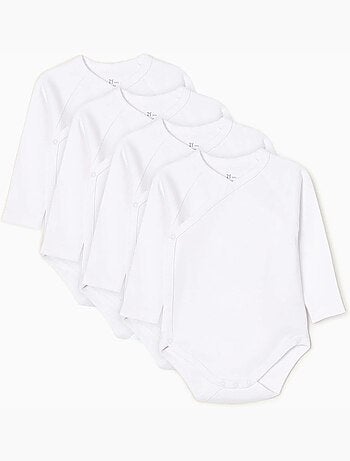 Pack de 4 bodies 100% coton