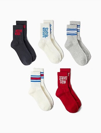 Pack de 5 paires de chaussettes, mo fashion