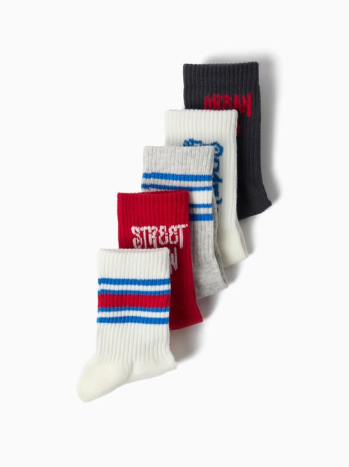 Pack de 5 paires de chaussettes, mo fashion - Kiabi