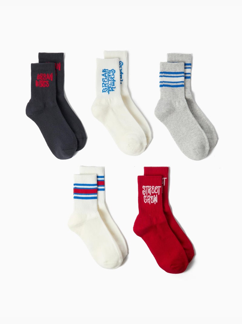 Pack de 5 paires de chaussettes, mo fashion Multicolore - Kiabi