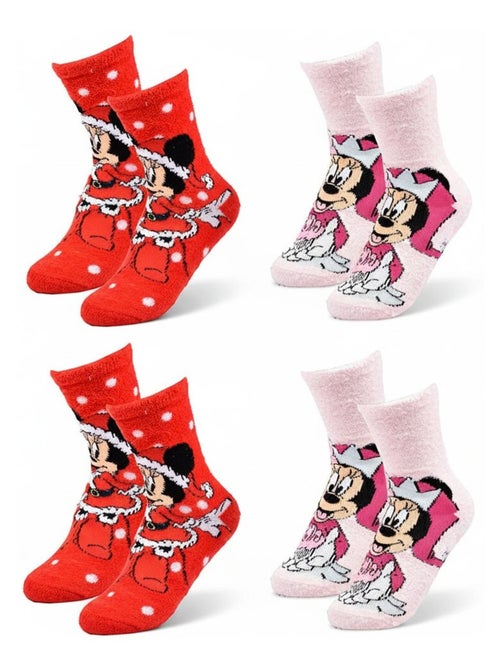 Pack de Chaussettes Antidérapantes Enfant Disney MINNIE (Lot de 4) - Kiabi Pack de Chaussettes Antidérapantes Enfant Disney MINNIE (Lot de 4) - Kiabi