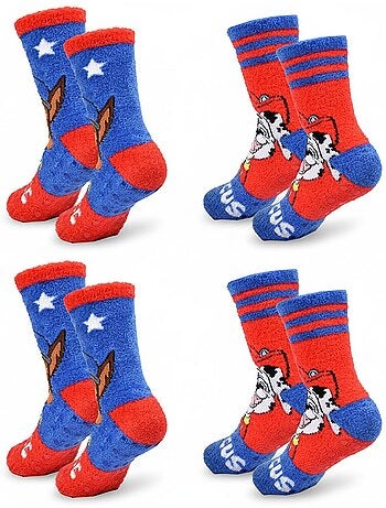 Pack de Chaussettes Antidérapantes Enfant PAT PATROUILLE (Lot de 4)