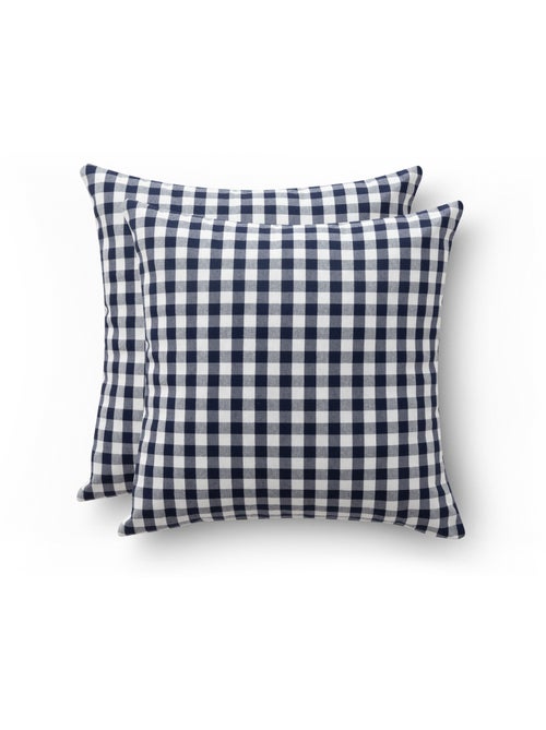 Pack de deux housses de coussin à carreaux vichy, en tissu imperméable - Gamusi. - Kiabi Pack de deux housses de coussin à carreaux vichy, en tissu imperméable - Gamusi. - Kiabi
