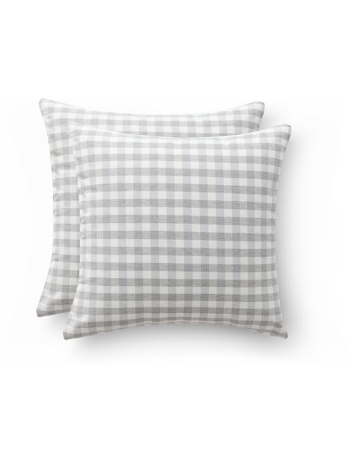 Pack de deux housses de coussin à carreaux vichy, en tissu imperméable - Gamusi. - Kiabi Pack de deux housses de coussin à carreaux vichy, en tissu imperméable - Gamusi. - Kiabi