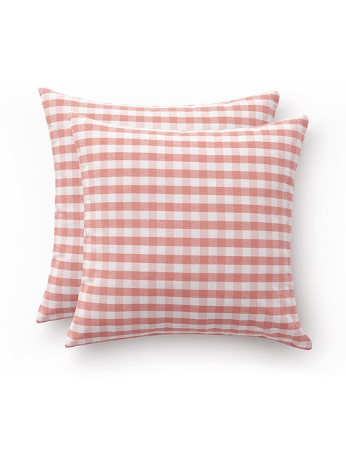 Pack de deux housses de coussin à carreaux vichy, en tissu imperméable - Gamusi. - Kiabi Pack de deux housses de coussin à carreaux vichy, en tissu imperméable - Gamusi. - Kiabi