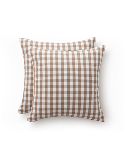 Pack de deux housses de coussin à carreaux vichy, en tissu imperméable - Gamusi. - Kiabi Pack de deux housses de coussin à carreaux vichy, en tissu imperméable - Gamusi. - Kiabi