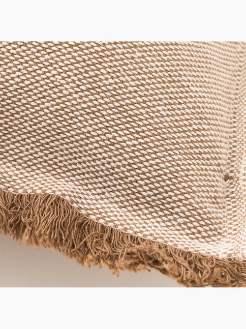 Pack de deux housses de coussin unies en tissu texturé en relief, avec franges - Gamusi. - Kiabi Pack de deux housses de coussin unies en tissu texturé en relief, avec franges - Gamusi. - Kiabi