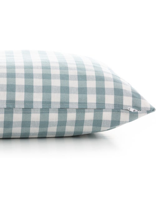 Pack de deux housses de coussin unies en tissu texturé en relief, avec franges - Gamusi. - Kiabi Pack de deux housses de coussin unies en tissu texturé en relief, avec franges - Gamusi. - Kiabi