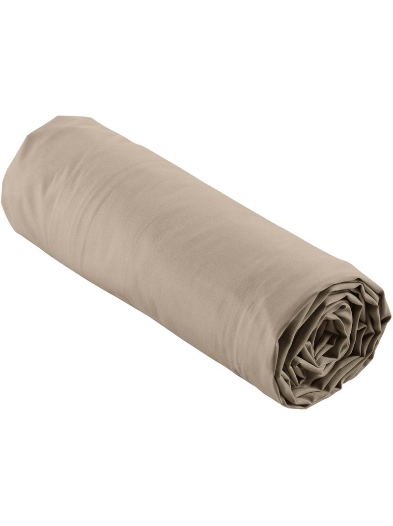 Pack dekbedovertrekset effen percal 78 draden + hoeslaken Zand - Kiabi