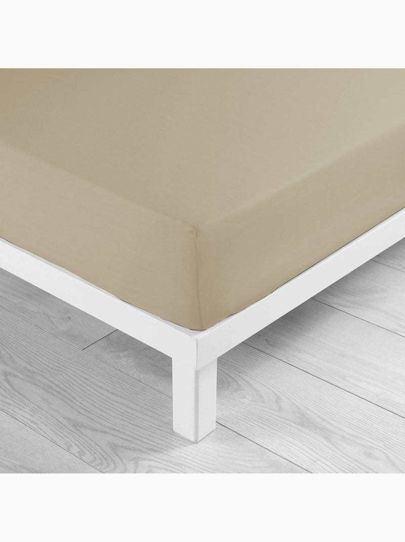 Pack dekbedovertrekset + hoeslaken 160x200 Bruin - Kiabi