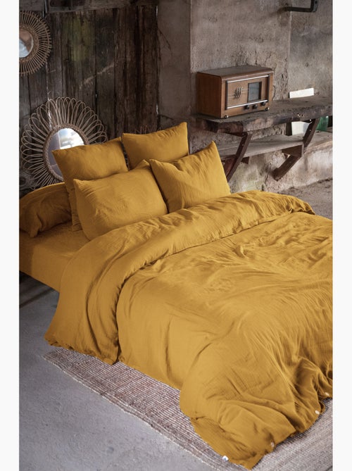 Pack gaze de coton — parure de couette + drap housse + 2 taies - Kiabi
