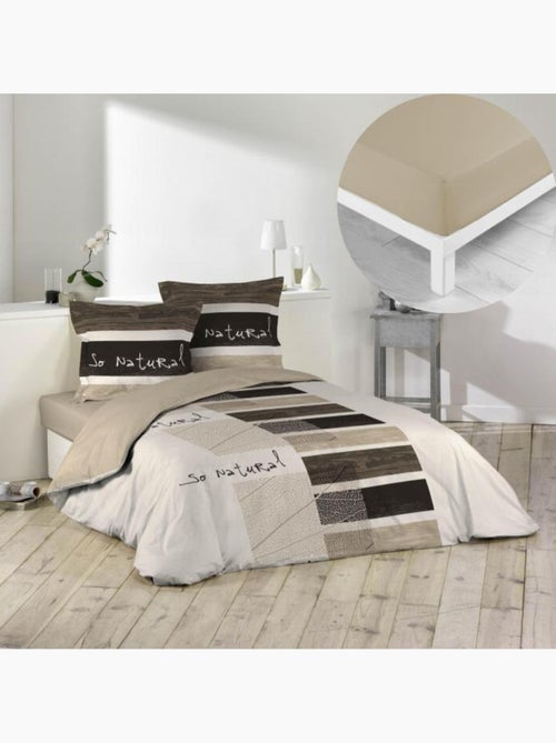 Pack parure de couette + drap housse 160x200 - Kiabi