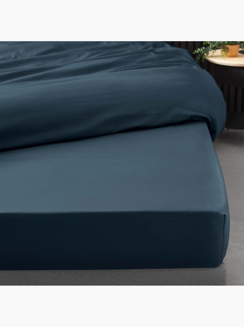 Pack parure de lit percale unie 78 fils + drap-housse - Kiabi